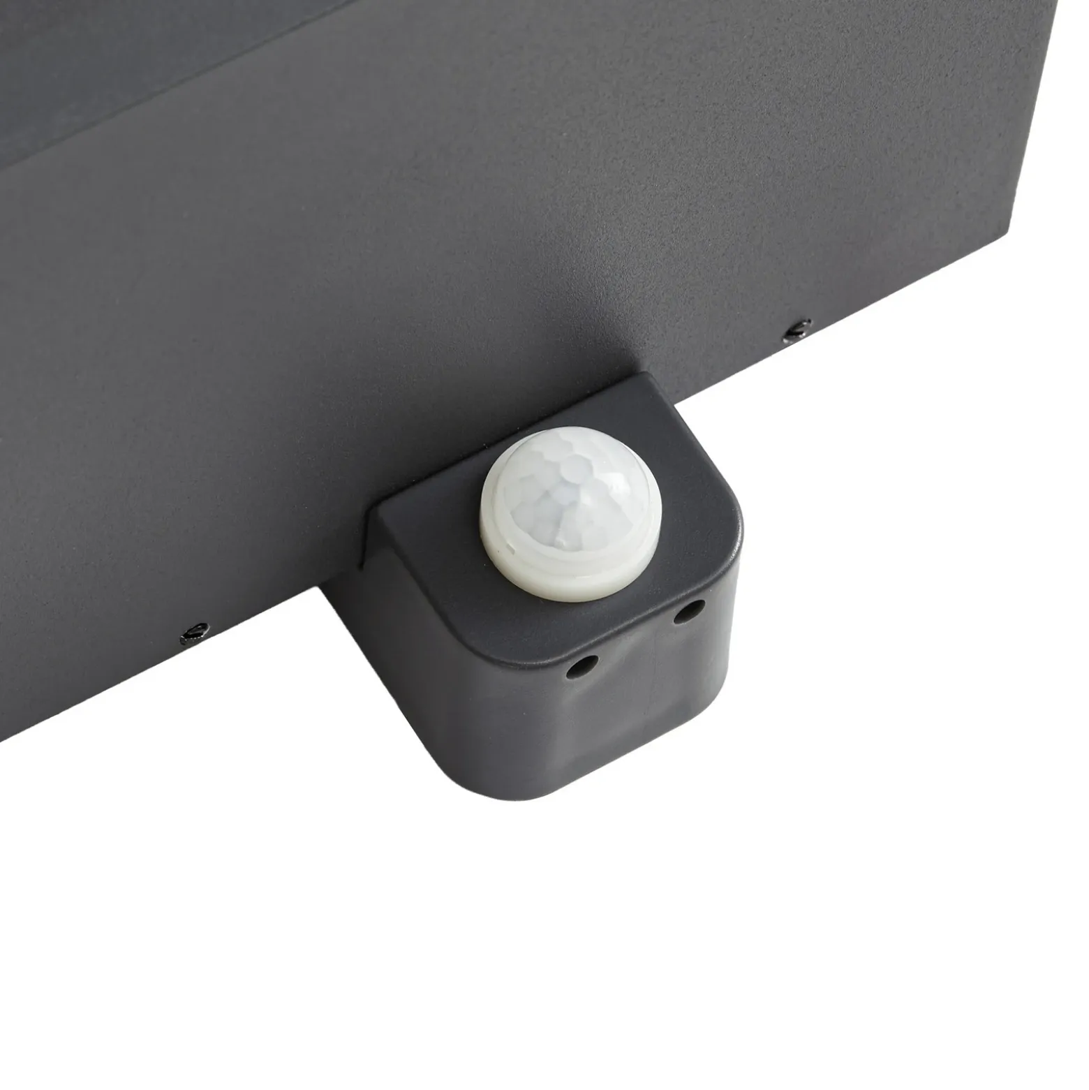 Aplique para exterior Lindby Peldar, antracita/transparente, 26 cm, sensor