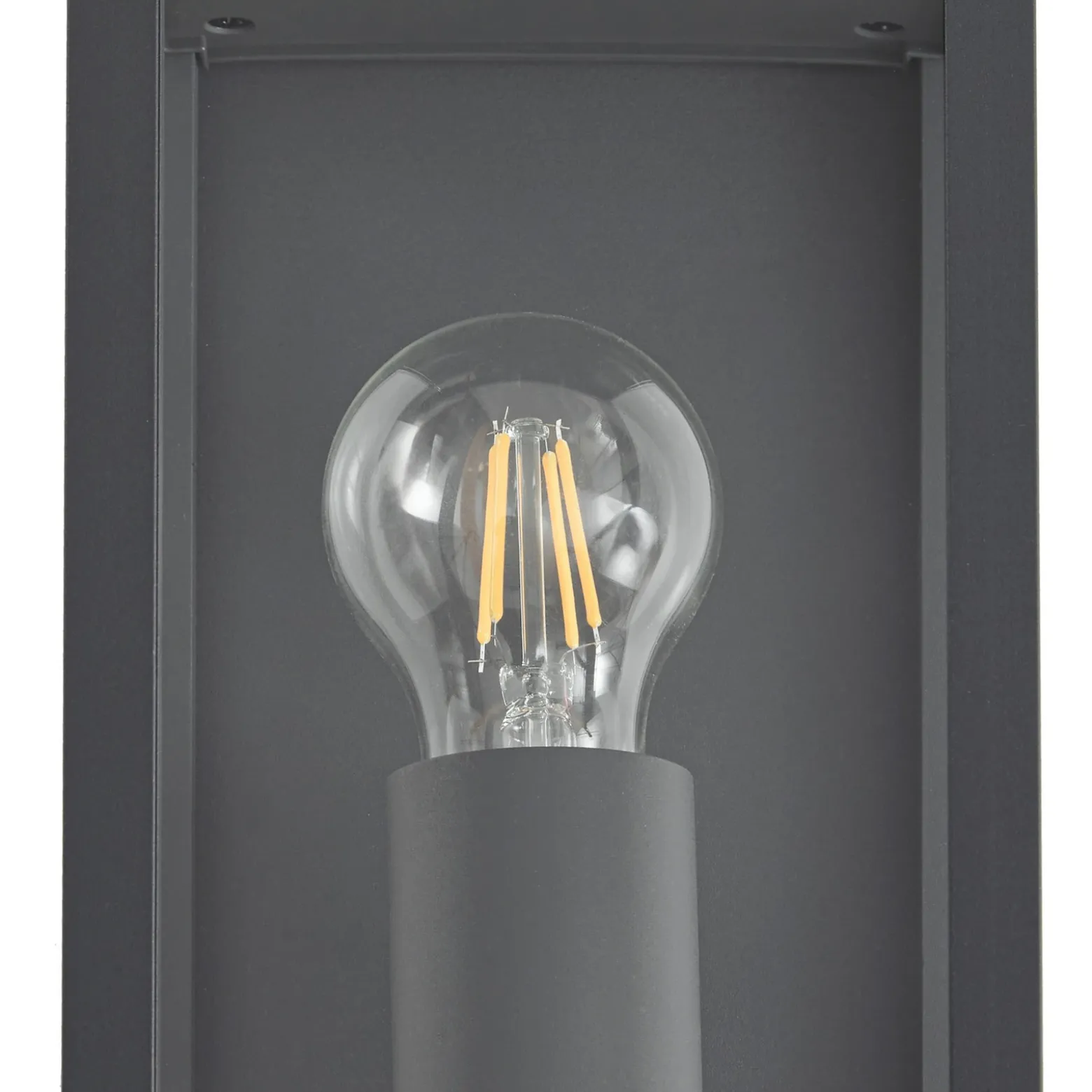 Aplique para exterior Lindby Peldar, antracita/transparente, 26 cm, sensor