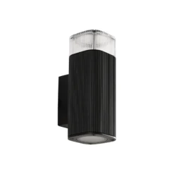 Aplique para exterior Lindby Halvar, negra, 20 cm, 2 x GU10, IP65