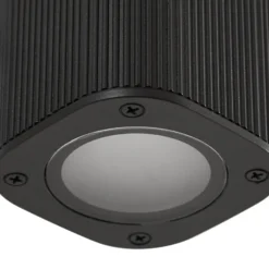 Aplique para exterior Lindby Halvar, negra, 20 cm, 2 x GU10, IP65