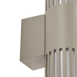 Aplique para exterior Lindby Lurinda, 2 luces, gris piedra, Ø 10 cm, IP44