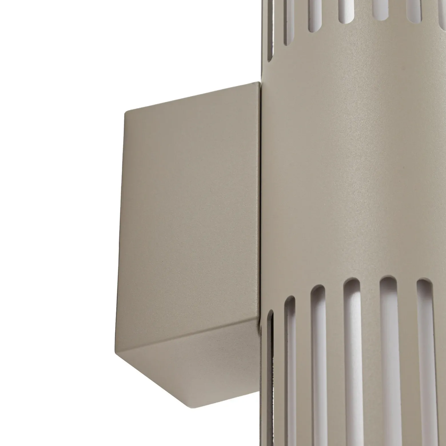 Aplique para exterior Lindby Lurinda, 2 luces, gris piedra, Ø 10 cm, IP44