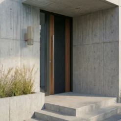 Aplique para exterior Lindby Lurinda, 2 luces, gris piedra, Ø 10 cm, IP44