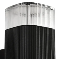 Aplique para exterior Lindby Halvar, negra, 24 cm, 2 x GU10, IP65