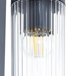 Aplique para exterior Lindby Kaliro, antracita, 24 cm, IP54, sensor