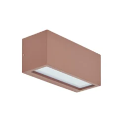 Aplique para exterior Lucande Bente, color óxido, ancho 25 cm, IP54