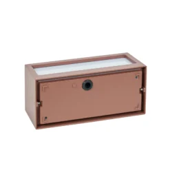 Aplique para exterior Lucande Bente, color óxido, ancho 25 cm, IP54