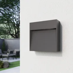 Aplique para exterior Lucande Noreia, 13 cm, antracita, IP65, G9