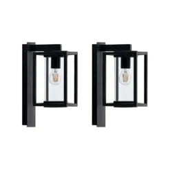 Aplique para exterior Lucande Ferda, juego de 2, antracita, IP44