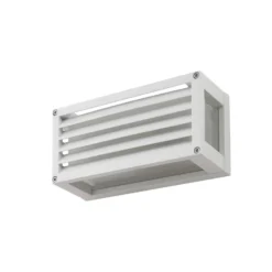 Aplique para exterior Lucande Aurelien, blanco, 12 cm, con tiras