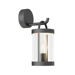 Aplique para exterior Lucande Cassian, 36,5 cm, antracita, IP54, E27