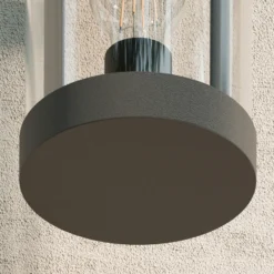 Aplique para exterior Lucande Cassian, 36,5 cm, antracita, IP54, E27