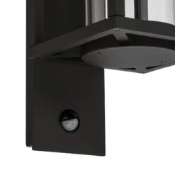 Aplique para exterior Lucande Ferda, sensor, portalámpara inferior antracita