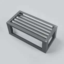 Aplique para exterior Lucande Aurelien, antracita, 12 cm, con tiras