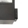 Aplique para exterior Lucande Klemens, negra, de metal, IP54, Riffle