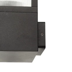 Aplique para exterior Lucande Klemens, negra, de metal, IP54, Riffle