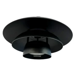 Aplique para exterior Morph de Dyberg Larsen, Ø 24 cm, negra, metal