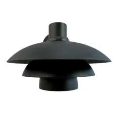 Aplique para exterior Morph de Dyberg Larsen, Ø 24 cm, negra, metal