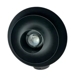 Aplique para exterior Morph de Dyberg Larsen, Ø 30 cm, negra, metal
