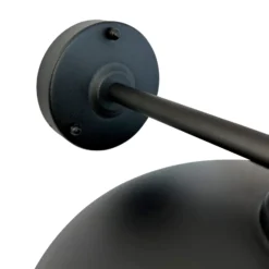 Aplique para exterior Morph de Dyberg Larsen, Ø 30 cm, negra, metal