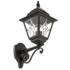 Aplique para exterior Norfolk NR1, negro/transparente, IP43