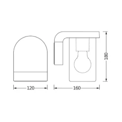 Aplique para exterior OSRAM ENDURA CLASSIC CASCADE, cristal transparente, IP44