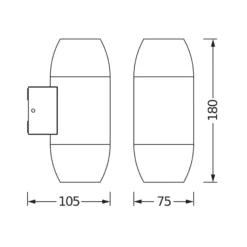 Aplique para exterior OSRAM ENDURA CLASSIC CANNON antracita up/down