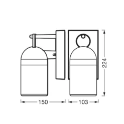 Aplique para exterior OSRAM ENDURA CLASSIC COWBELL, gris oscuro, IP65