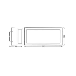Aplique para exterior OSRAM ENDURA CLASSIC CUADRA, gris oscuro, IP65