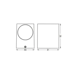 Aplique para exterior OSRAM ENDURA CLASSIC SQUARE negro down IP44