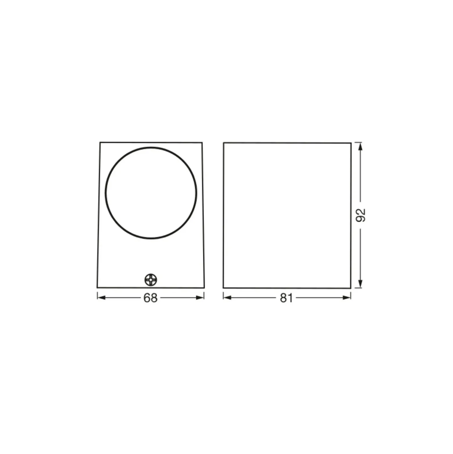 Aplique para exterior OSRAM ENDURA CLASSIC SQUARE negro down IP44