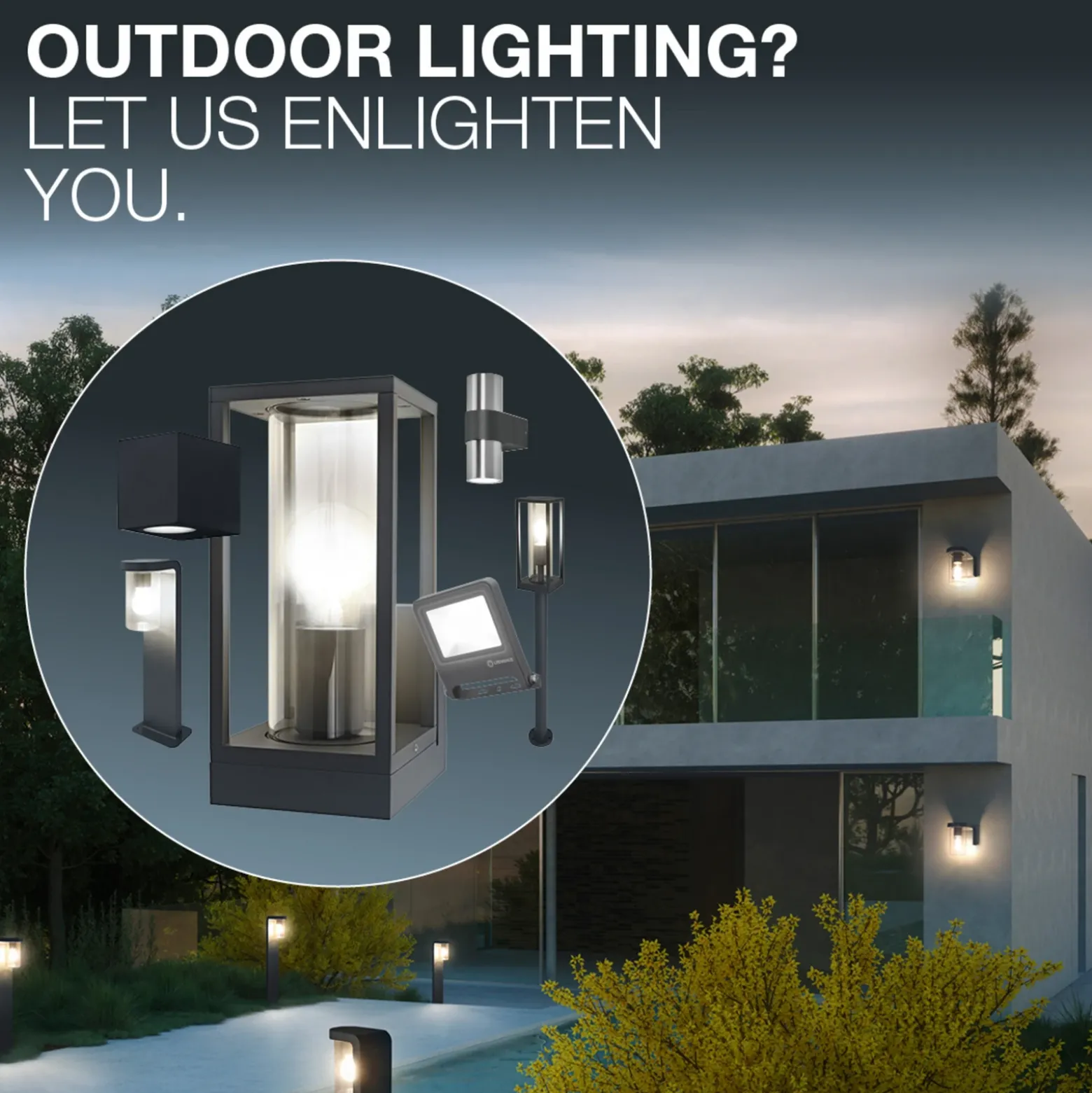 Aplique para exterior OSRAM ENDURA CLASSIC SQUARE negro down IP44