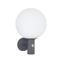 Aplique para exterior Ossy, antracita/blanco, con sensor, IP44, E27