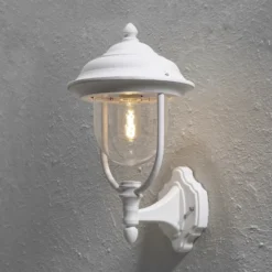 Aplique para exterior Parma forma vertical, blanco