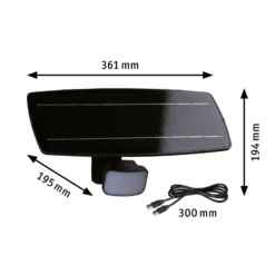 Aplique para exterior Paulmann Smart Solar «Flotas», antracita, IP65
