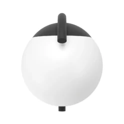 Aplique para exterior Prata Vecchia, negro, altura 26 cm, metal