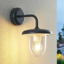 Aplique para exterior PRIOS Larkumi con portalámpara E27