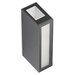 Aplique para exterior Prios Loriava LED en gris oscuro
