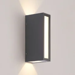 Aplique para exterior Prios Loriava LED en gris oscuro