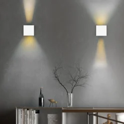 Aplique para exterior recargable LED Talent, blanco, ancho 10 cm, sensor