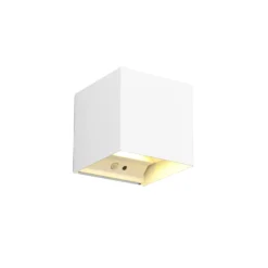Aplique para exterior recargable LED Talent, blanco, ancho 10 cm, sensor