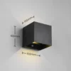Aplique para exterior recargable LED Talent, negro, ancho 10 cm Sensor