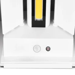 Aplique para exterior recargable LED Talent, blanco, anchura 16 cm, sensor
