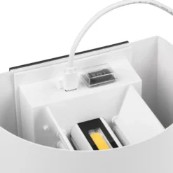 Aplique para exterior recargable LED Talent, blanco, anchura 16 cm, sensor