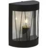 Aplique para exterior Reed semiesférico negro