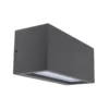 Aplique para exterior Rilongo cerrada, arriba/abajo, aluminio, gris oscuro