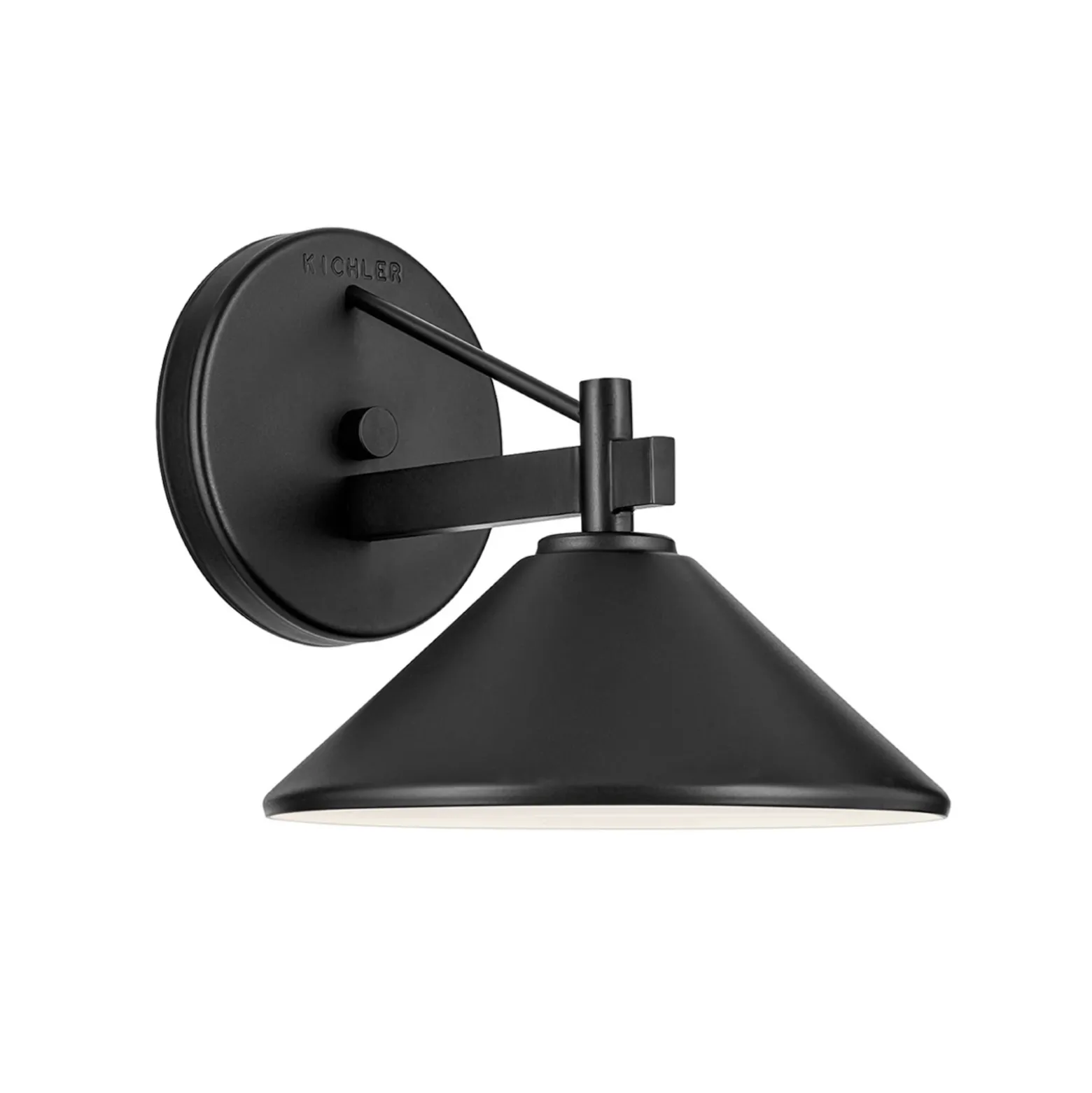 Aplique para exterior Ripley, negro, 20 cm de ancho, metal, IP44
