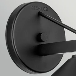 Aplique para exterior Ripley, negro, 20 cm de ancho, metal, IP44