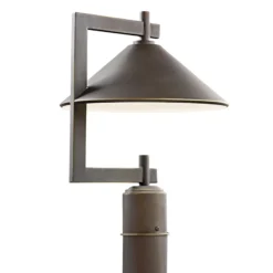 Aplique para exterior Ripley, bronce envejecido, 20 cm de ancho, metal, IP44