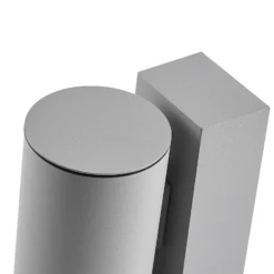 Aplique para exterior ShoreLine Pro Round, gris claro, GU10